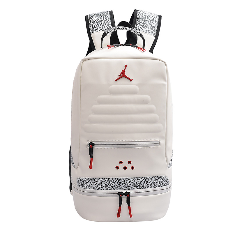 2019 Air Jordan 3 Backpack White Red Cement
